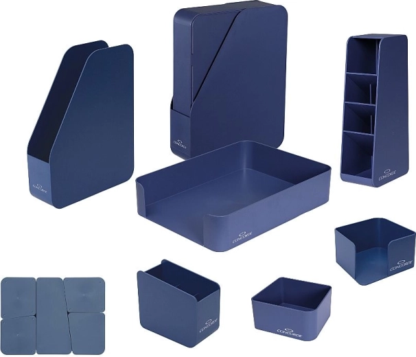 Biuro rinkinys CONCORDE Eco, 7 vnt., mėlynas