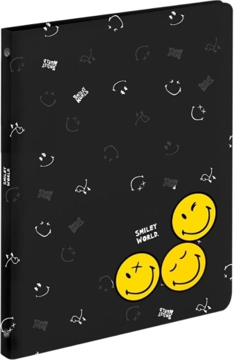 A4 segtuvas su 4 žiedais SMILEY WORLD iš polipropileno