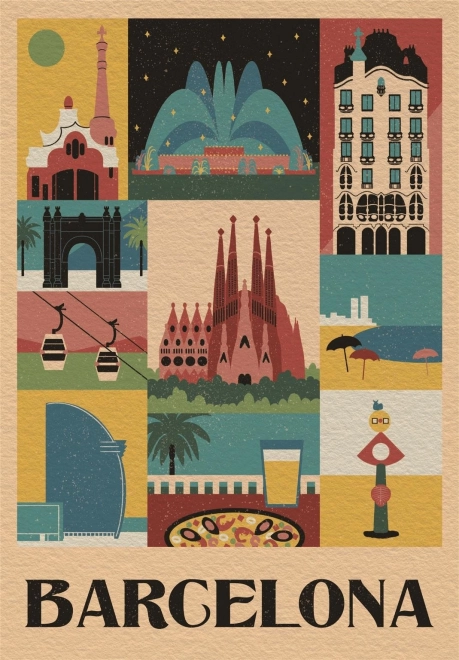 Dėlionė 1000 detalių Style in the City Barcelona – kompaktiška dėžutė