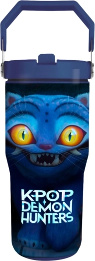 K-pop Demon Hunters travel mug with handle derpy tiger