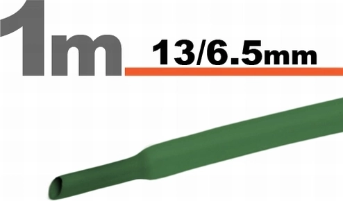 Žalias susitraukiantis vamzdelis 13 / 6,5 mm