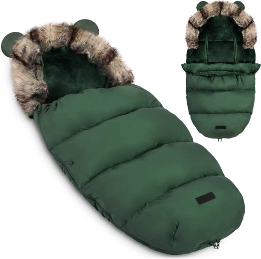 Winter footmuff for stroller and sled Ricokids Elmi pink