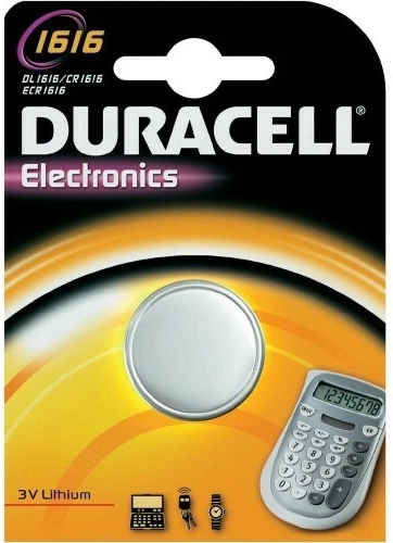Ličio sagutinė baterija 3 V 55 mAh DURACELL CR1616