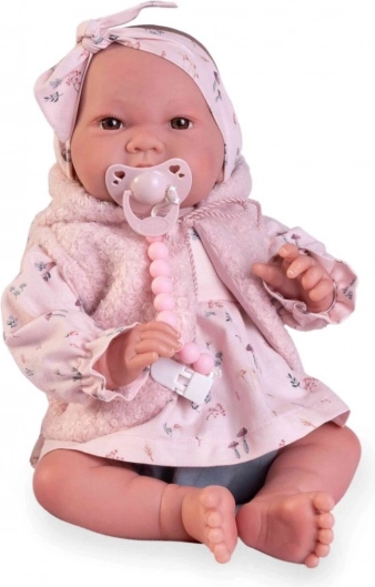 Realistic Baby Doll Sweet Reborn Nica with Fabric Body 42 cm