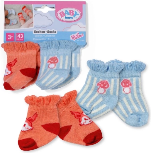 BABY born pastelinių spalvų kojinės lėlėms (2 poros) 43 cm
