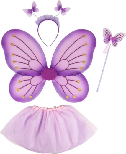 Violetinis fėjos rinkinys vaikams 3–4 metų