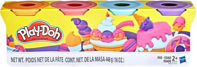 Play-Doh modelinas, 4 indelių rinkinys, 448 g – Saldus