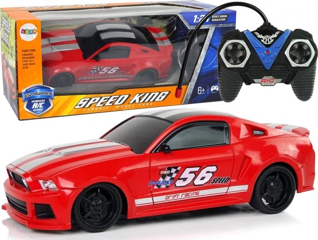 RC sportinis automobilis 1:24 raudonas su tamsintais langais