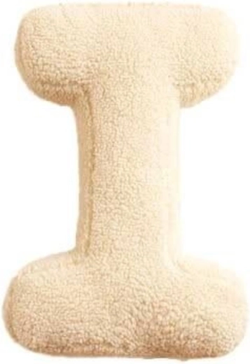 MEALINI pliušinė raidė I kreminė - 1 vnt.