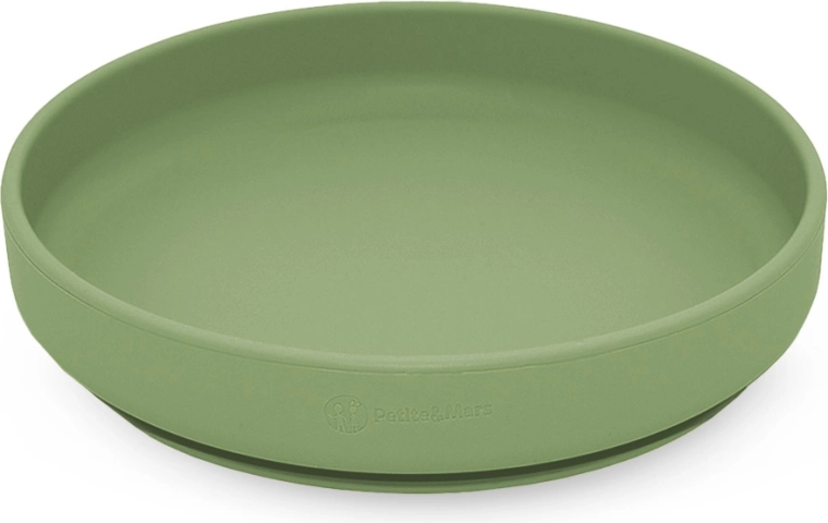 Petite&Mars silikoninė lėkštė su siurbtuku Take&Match sweet pea 6m+