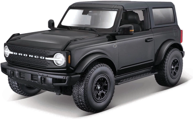 Ford Bronco Wildtrak 2021 metalinis modelis juodas 1:18