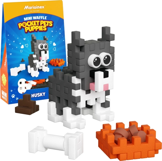 Mini Waffle Pocket Pets Building Set – Husky