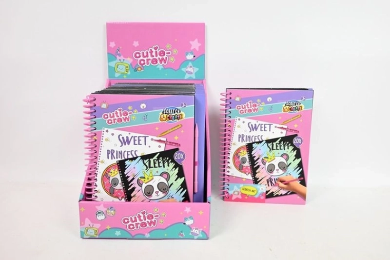 Cutie Crew scratchbook – kūrybinis išgramdymo bloknotas