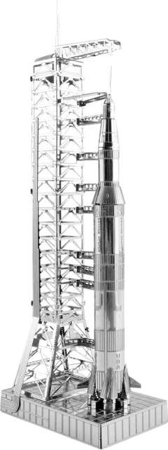 Metal Earth 3D dėlionė „Apollo Saturn V“ su paleidimo rampa