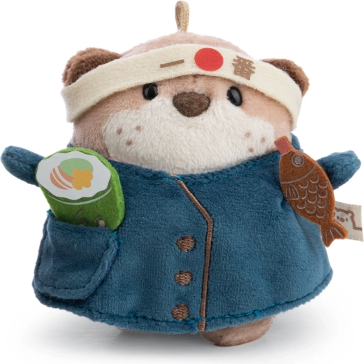 NICI MyMochi ūdra Jiro 8 cm su sušiu ir virėjo kostiumu dovaninėje pakuotėje