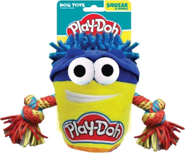 Pliušinis tampymo žaislas šunims HASBRO Play-Doh su virve 18 cm
