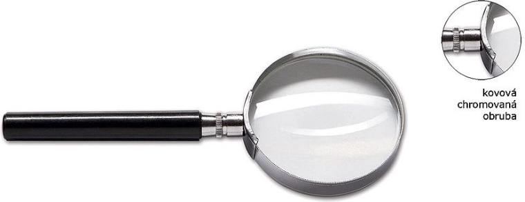 Didinamasis stiklas CONCORDE su metaliniu rėmeliu, 40 mm skersmens
