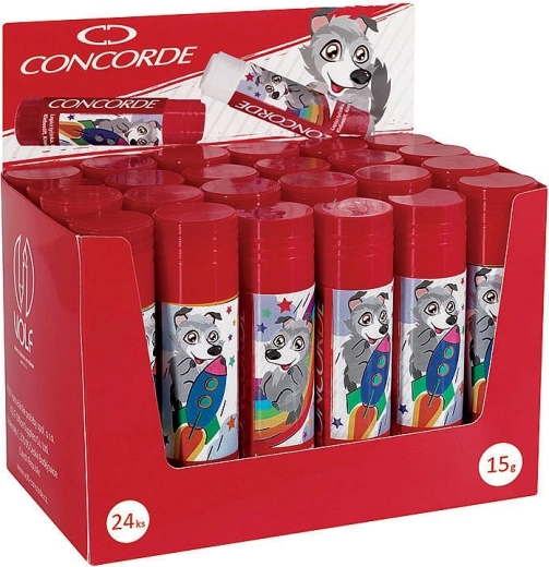 Klijų pieštukas CONCORDE Volfík 15 g, motyvų miksas