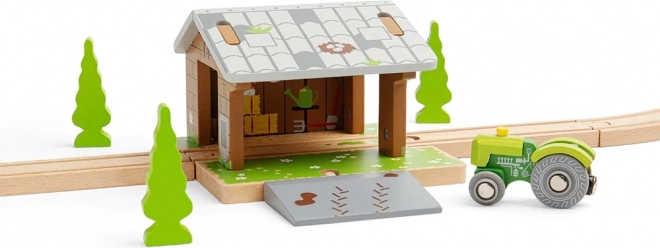 Bigjigs Rail medinė tvarto formos tunelio detalė bėgiams