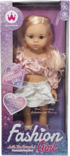 Fashion doll with long blonde hair