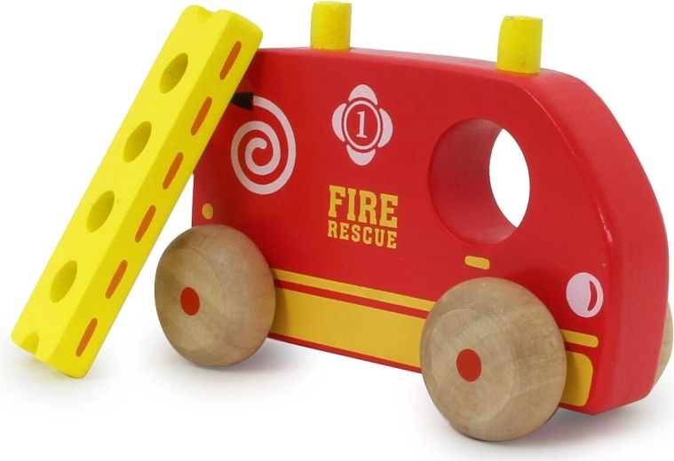 Fire truck with removable ladder