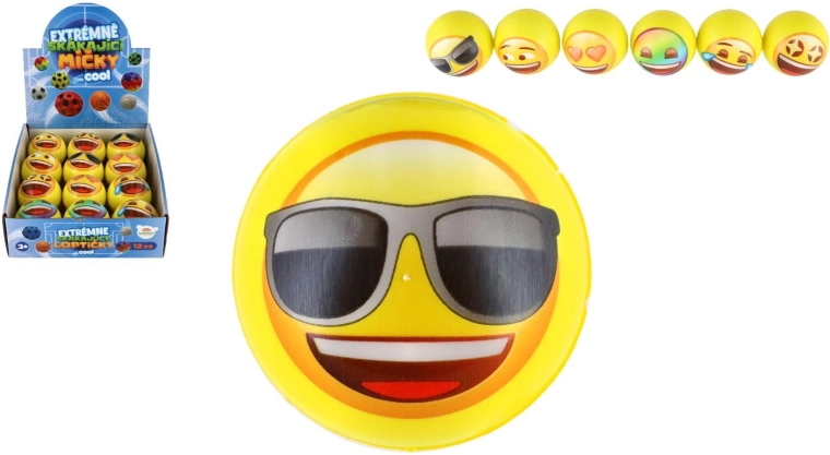 Extremely Bouncy Foam Emoji Ball 6 cm (mix)