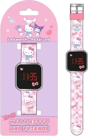 Vaikiškas skaitmeninis LED laikrodis „Hello Kitty“