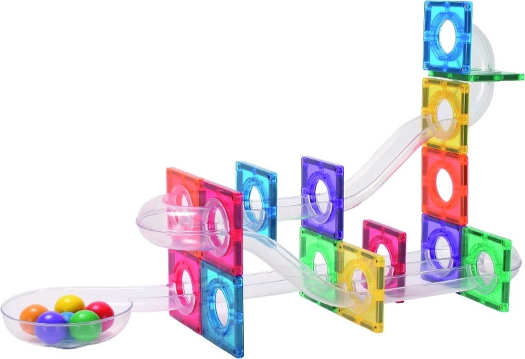 Cleverclixx magnetinė rutuliukų trasa compact pack intense, 60 dalių