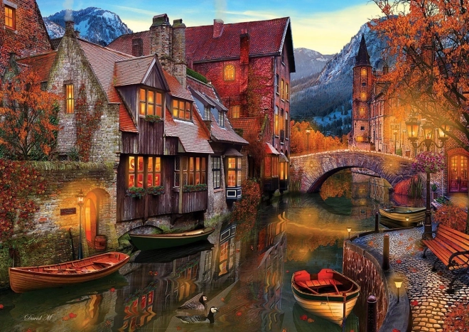 Puzzle Houses by the Water Canal 2000 pieces ART PUZZLE