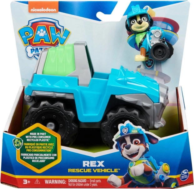 Paw Patrol gelbėjimo transporto priemonė Rex – ekologiška versija