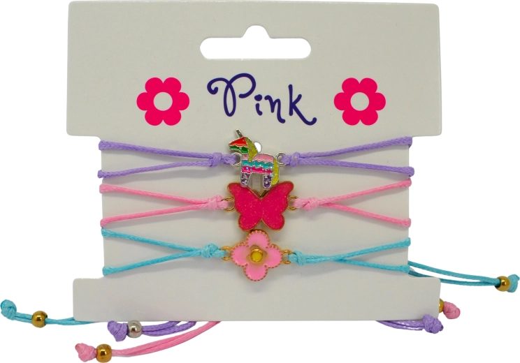 Set of 3 Kids’ Bracelets – Unicorn, Heart and Hippo
