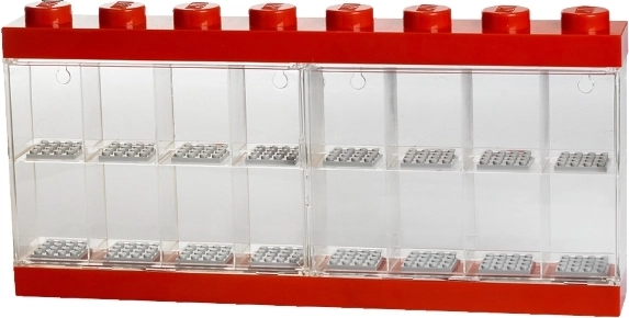 Kolekcinė vitrina 16 LEGO minifigūrėlių – raudona