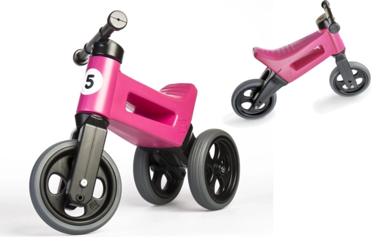 Balansinis dviratukas Funny Wheels Rider Sport 2in1 vaikams – Rožinė