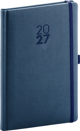 Notique savaitinis kalendorius „Diamante“ 2027, mėlynas, 15 × 21 cm