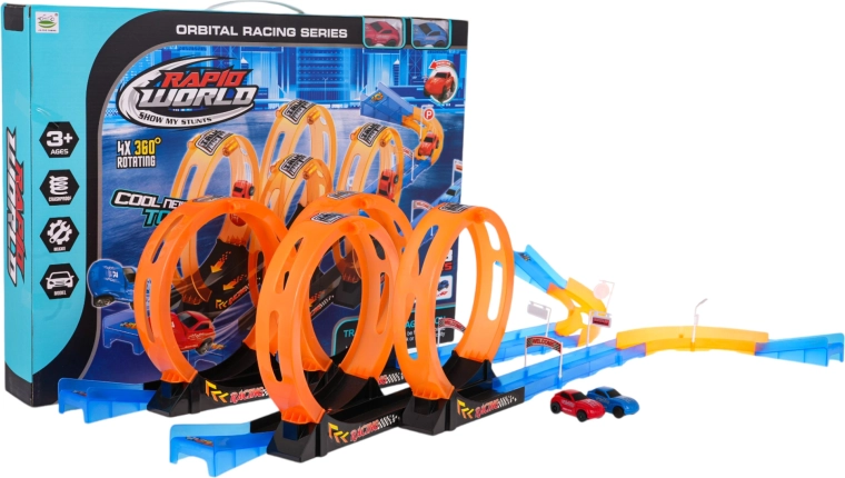 Racing Track Fire Loop with Cars, 38 Pieces