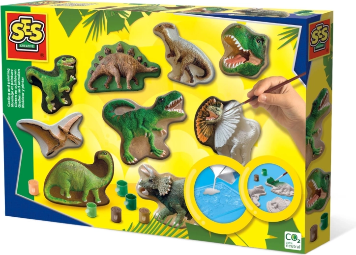 Dinozaurų liejimas ir dažymas