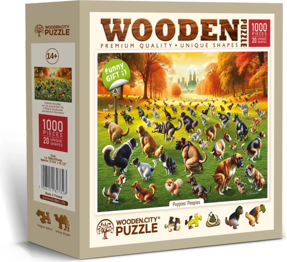 WOODEN CITY Wooden Puzzle Dog Symphony in the Park, 1000 Pieces