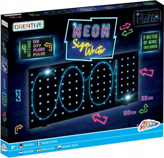 Neoninė šviečianti lentelė su LED viela