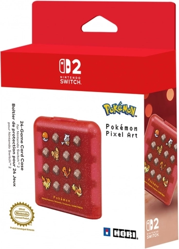 HORI case for 24 Pokémon Pixel Red game cards for Nintendo Switch 2