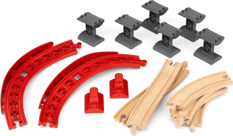 BRIO World kylančių posūkių bėgių rinkinys
