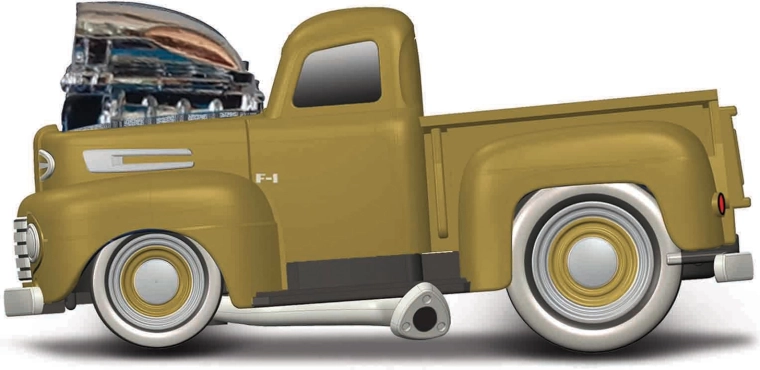 Maisto Muscle Machines Ford F1 Pickup 1949 1:64
