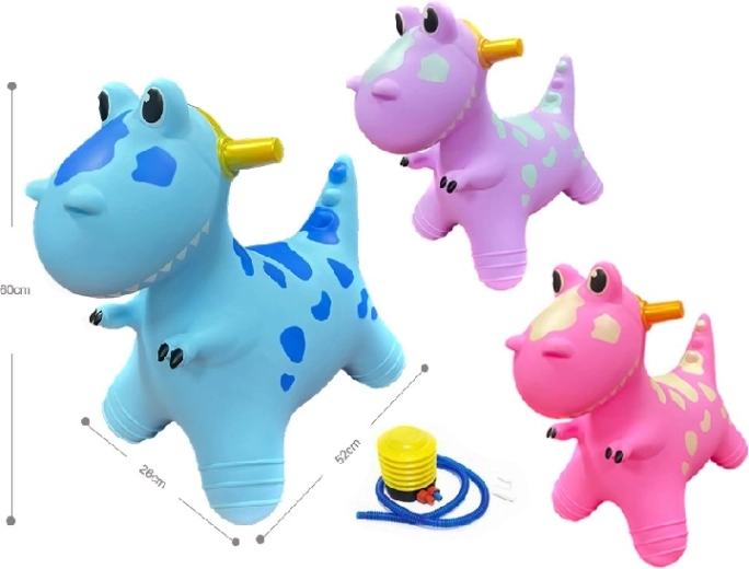Vaikiškas šokinėjantis dinozauras su pompa
