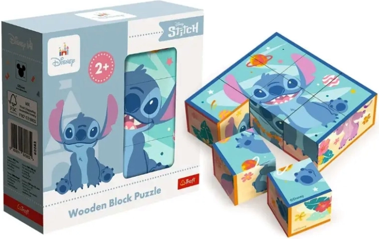 Wooden Puzzle Blocks Lilo & Stitch