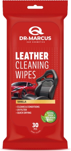 Dr. Marcus Titanium Leather Cleaning Wipes with Vanilla Scent, 30 pcs
