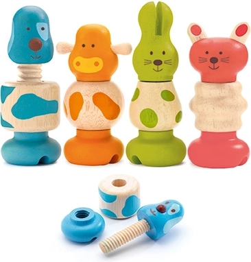 Djeco Wooden Screw Animals
