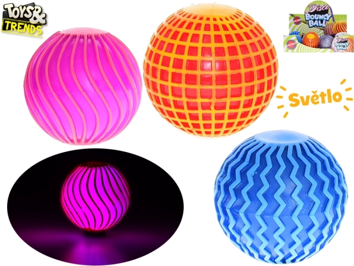 Toys&Trends šviečiantis šoklus kamuoliukas disco 6 cm