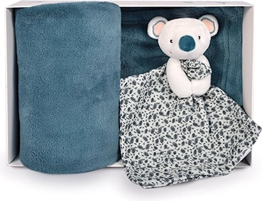 Dovanų rinkinys „Koala“ – pledas ir migdukas DOUDOU