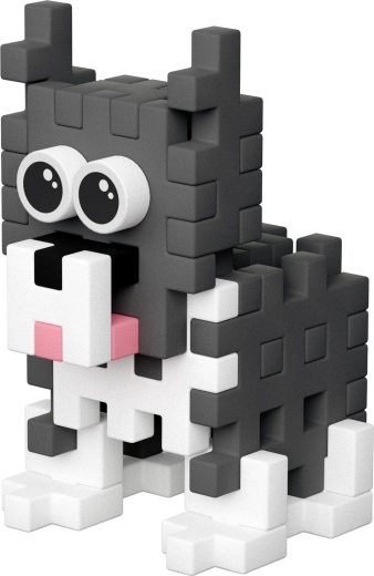Adorable husky from mini blocks