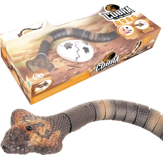 RC gyvatė Cobra su šviečiančiomis akimis ir biomimetika