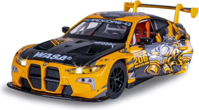BMW M4 GT3 lenktyninio automobilio modelis 1:24 su šviesomis ir garsais